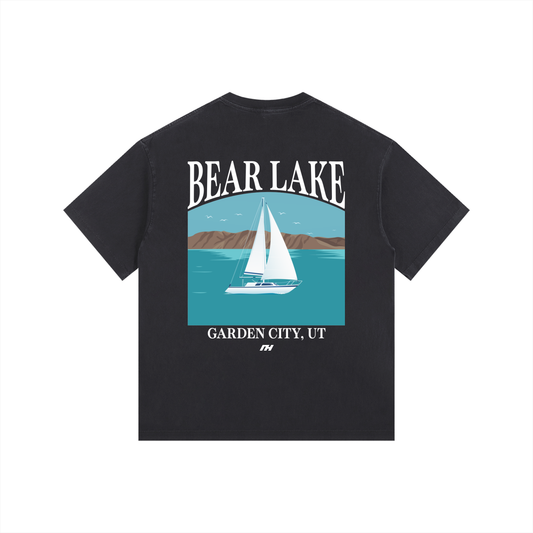 Bear Lake Sailboat Vintage Oversized T-Shirt