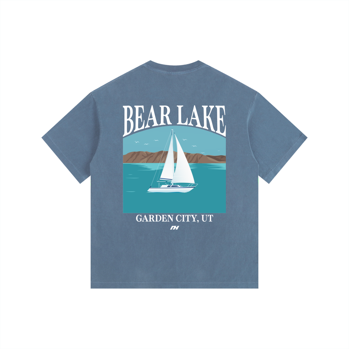 Bear Lake Sailboat Vintage Oversized T-Shirt