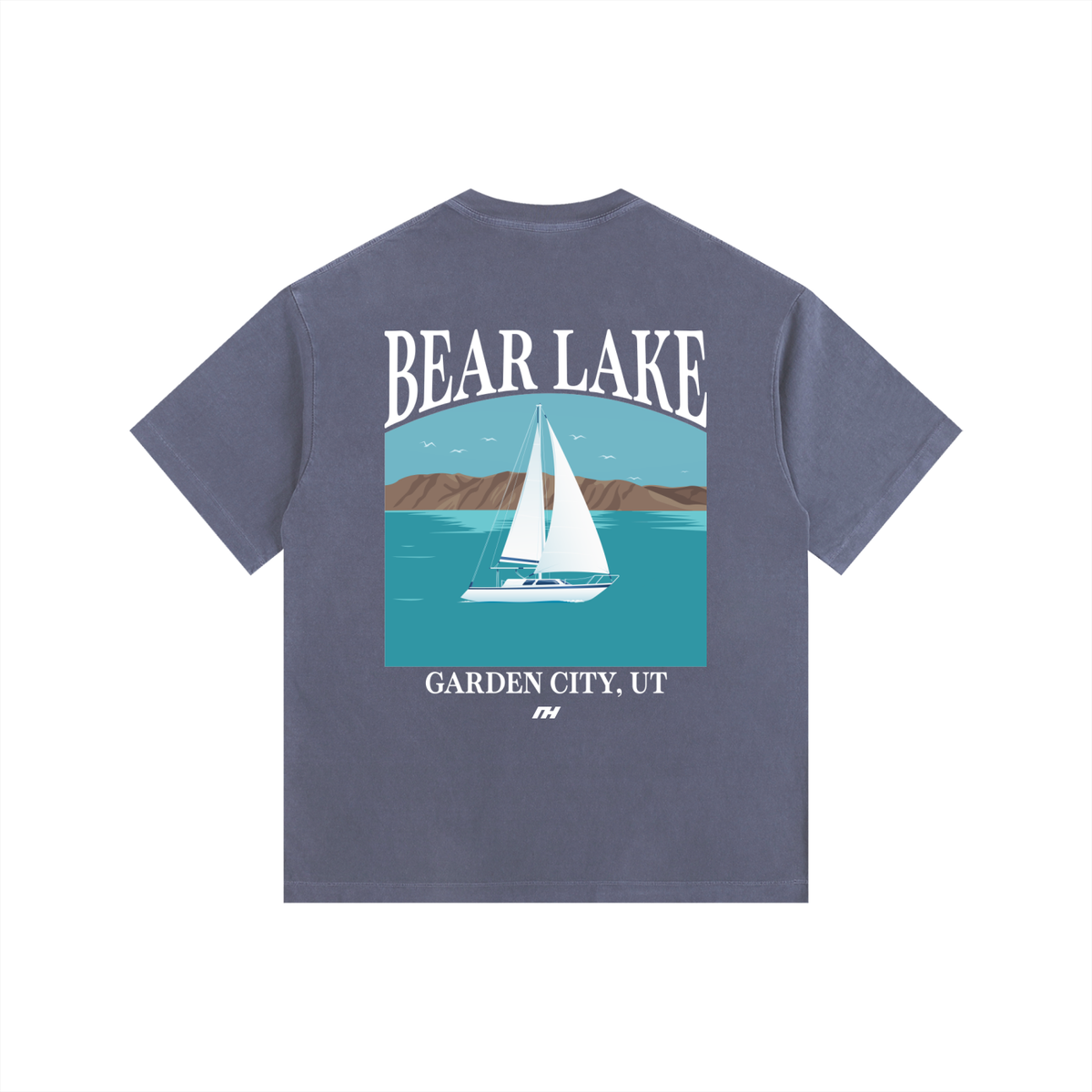 Bear Lake Sailboat Vintage Oversized T-Shirt